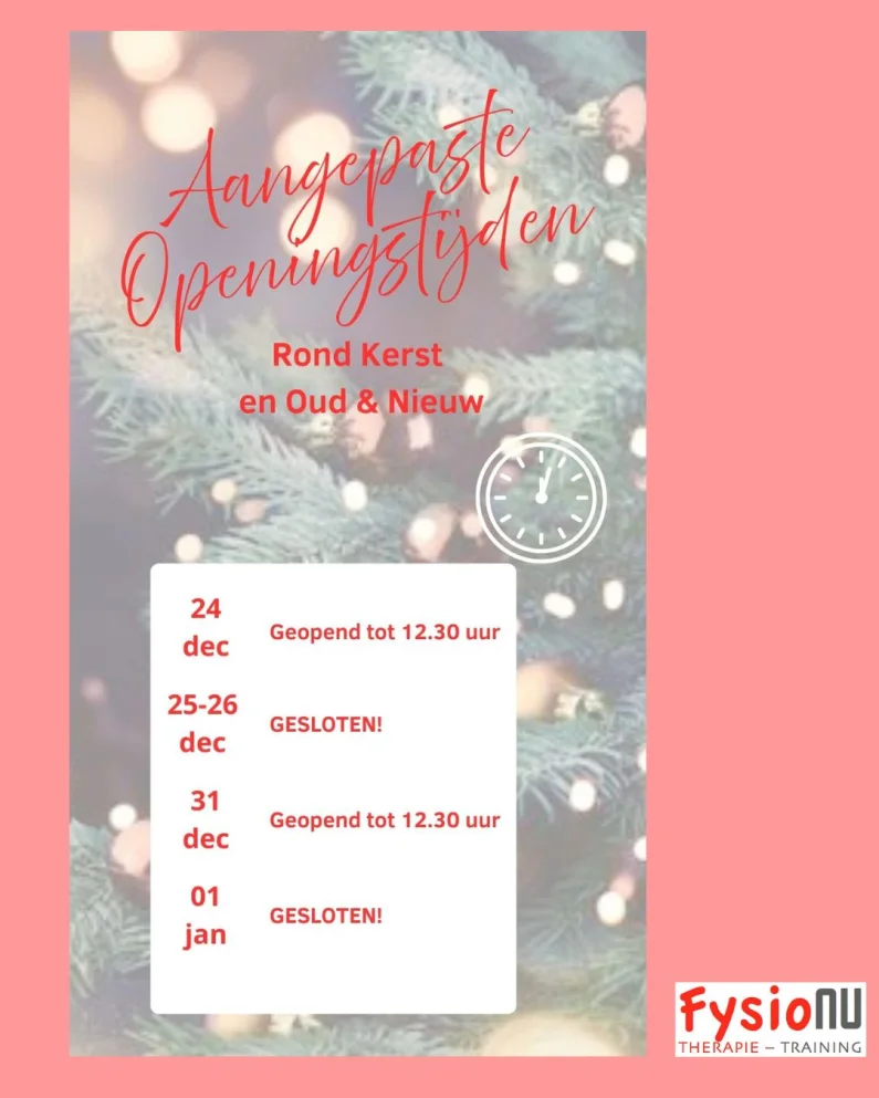Aangepast openingstijden 
