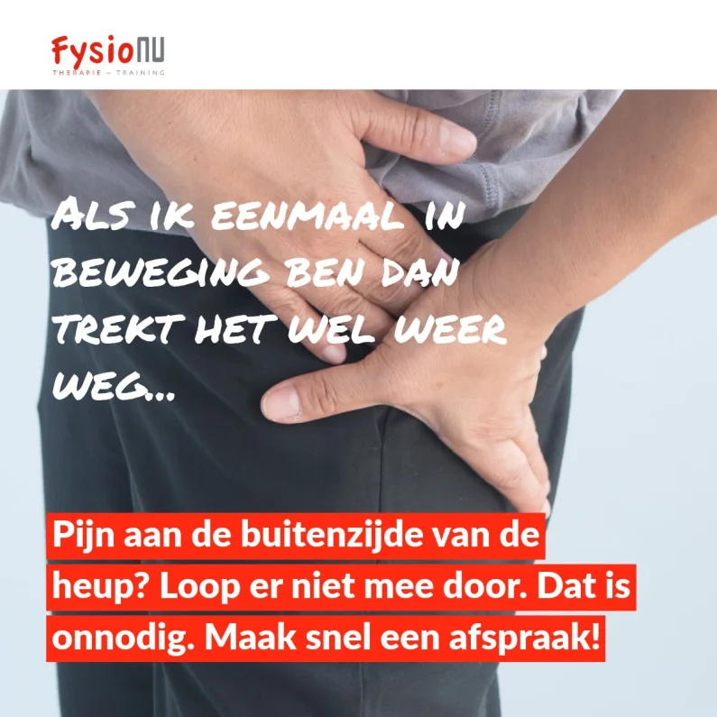 Last aan de buitenkant van de heup?