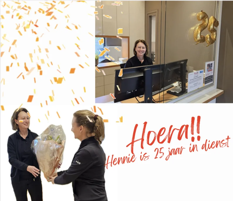 Hennie 25 jaar in dienst!