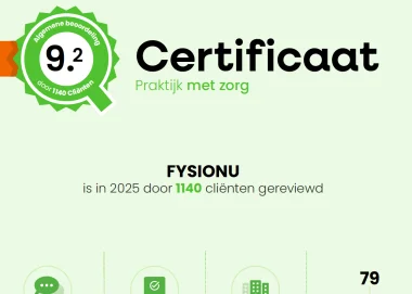 Een hele mooie waardering van onze cliënten met een 9.2!!