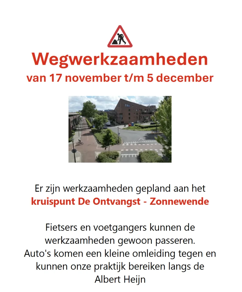Wegwerkzaamheden rondom de Linie van 17 november tm 5 december